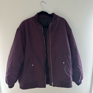 ASOS Design Plum Bomber Jacket